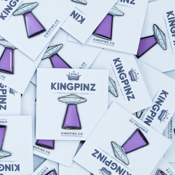 UFO Lapel Pin - Purple - Picture 2 of 4
